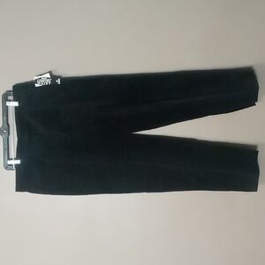 Briggs New York Black Velour Corduroy Comfort Waist Pants 18 NWT